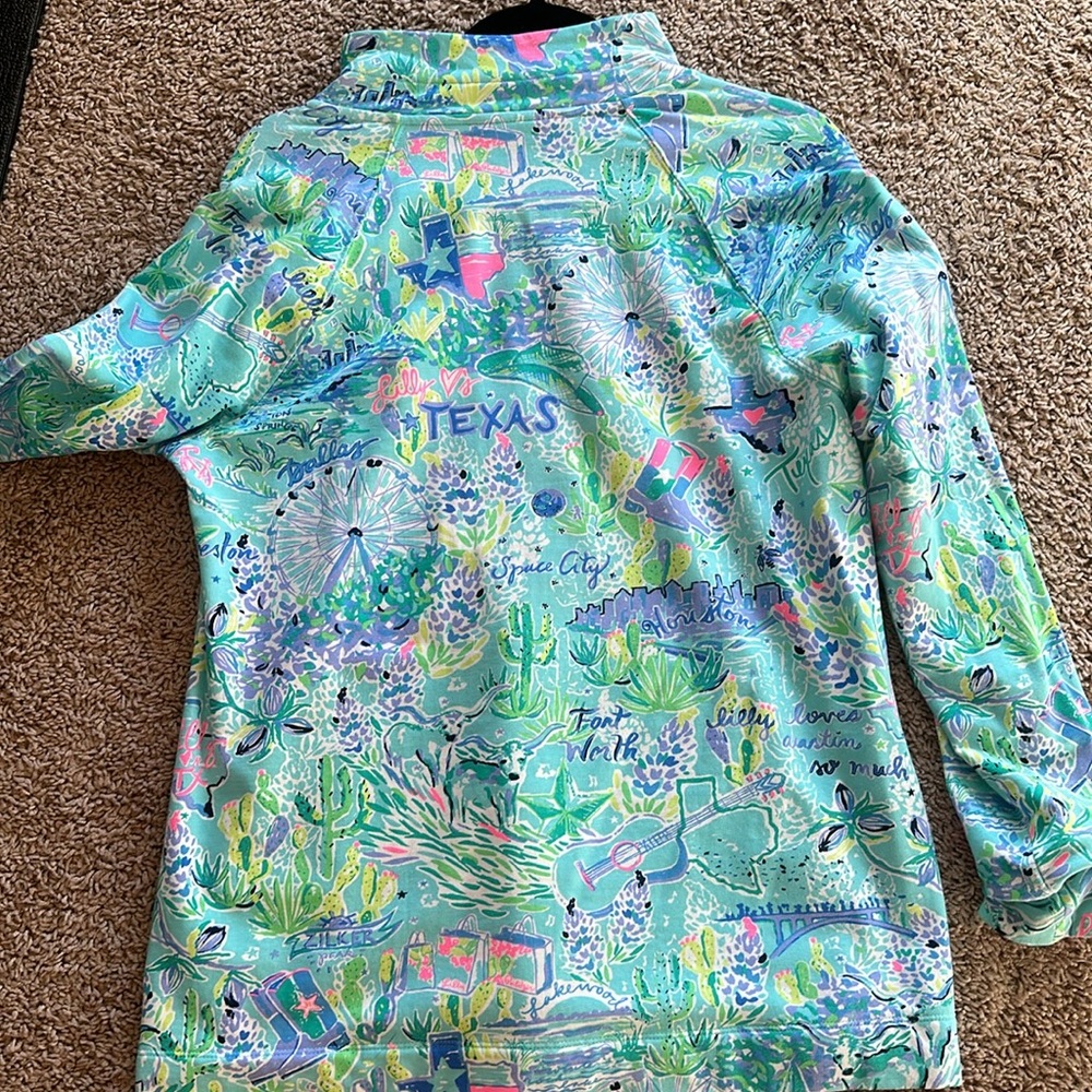 Lilly Pulitzer Skipper Popover Half Zip Pullover Lilly Loves Texas Large - Picture 3 of 3